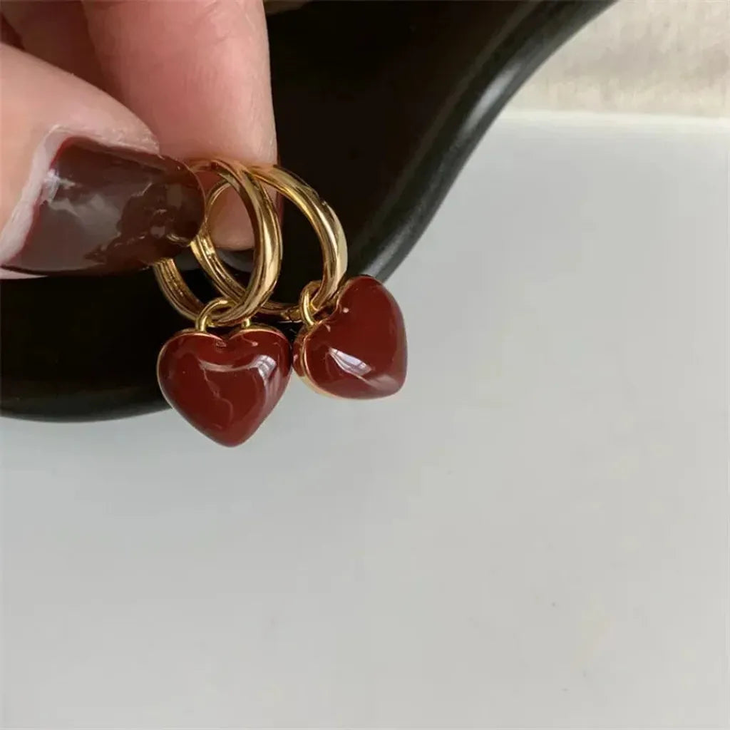 Cute Trendy Heart Detachable Drop Earrings
