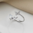 Dainty Sparkling Butterfly Zirconia Ring-ReesJewels-ReesJewels