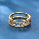 Dainty Zirconia Vintage Rainbow Crystal Ring-Rees Jewels-ReesJewels