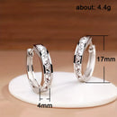 Dazzling Classic Design Crystal Hoop Earrings-Rees Jewels-ReesJewels