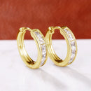 Dazzling Classic Design Crystal Hoop Earrings-Rees Jewels-ReesJewels