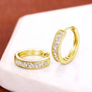 Dazzling Classic Design Crystal Hoop Earrings-Rees Jewels-ReesJewels