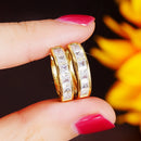 Dazzling Classic Design Crystal Hoop Earrings-Rees Jewels-ReesJewels