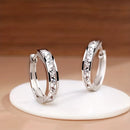 Dazzling Classic Design Crystal Hoop Earrings-Rees Jewels-Silver White-ReesJewels