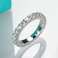 Dazzling Moissanite Diamond Eternity Band Ring-Rees Jewels-ReesJewels