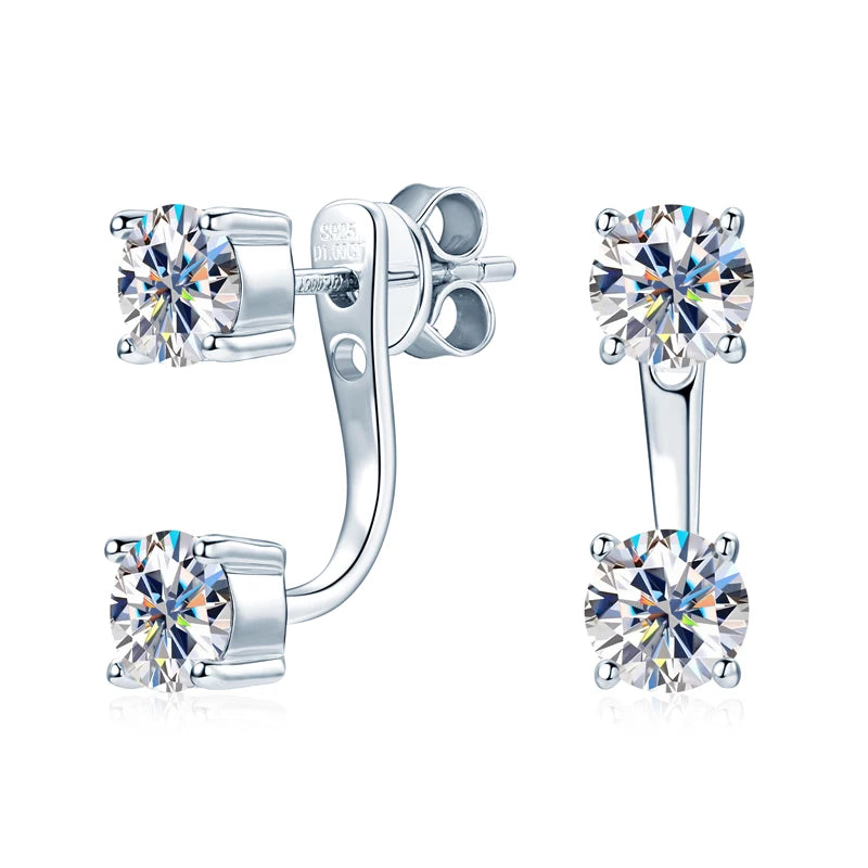Dazzling Moissanite Diamond Stud Earrings