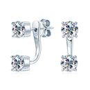Dazzling Moissanite Diamond Stud Earrings-Rees Jewels-White Gold-D-color-ReesJewels