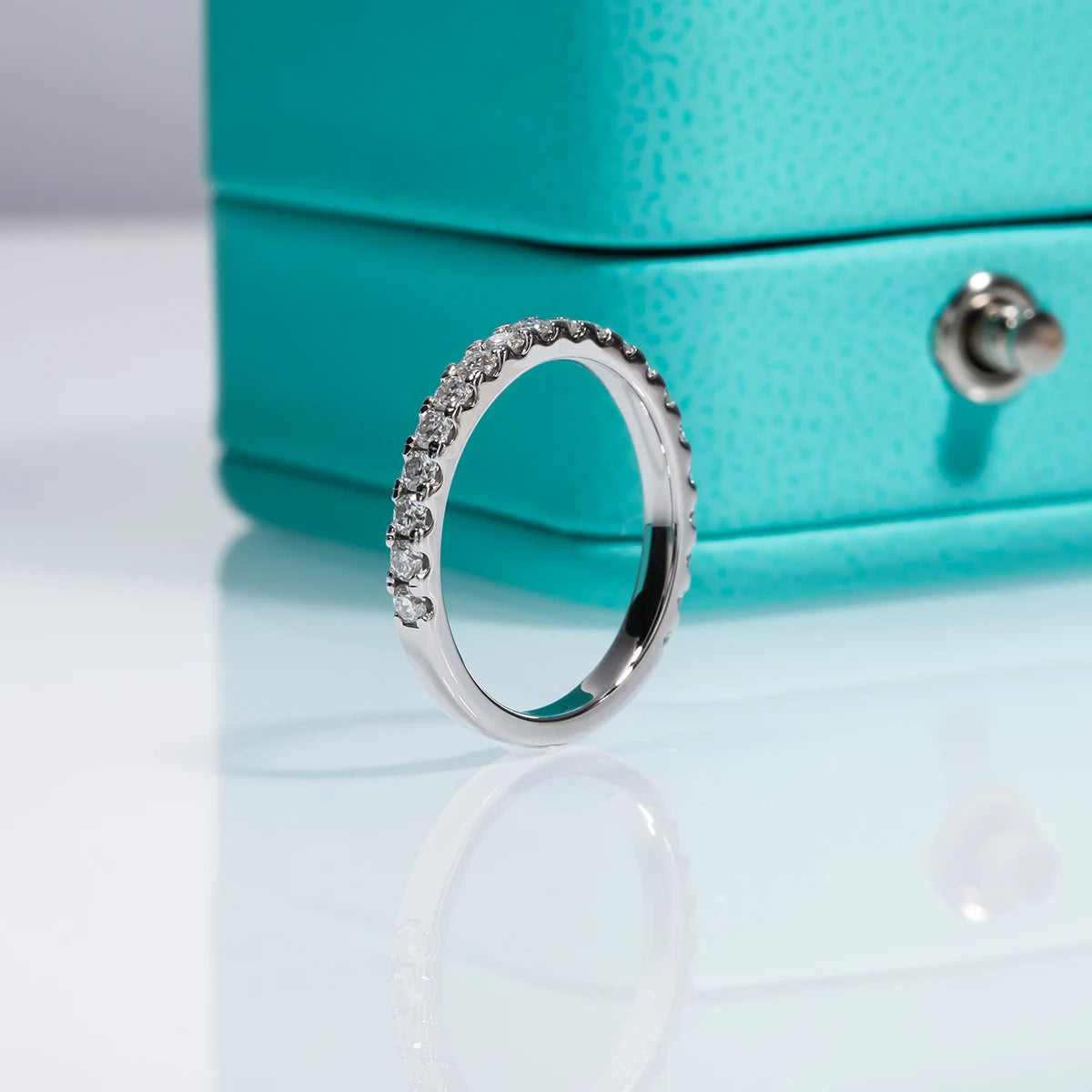 Delicate Moissanite Diamond Band Ring
