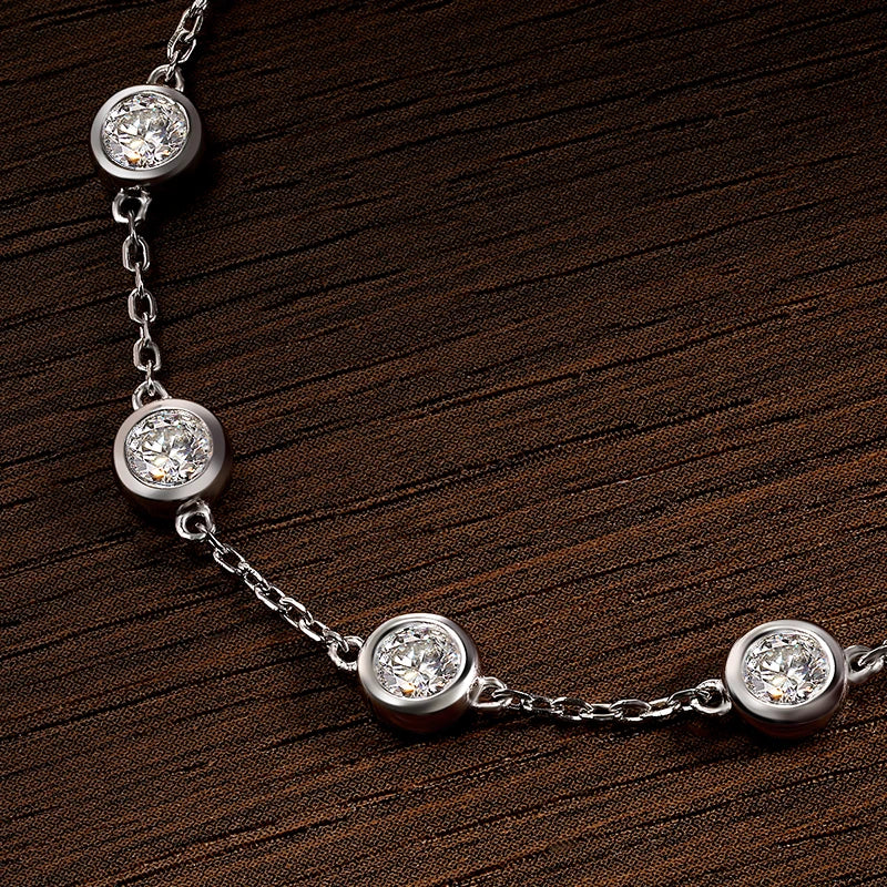 Delicate Moissanite Diamond Bracelet-Rees Jewels-ReesJewels