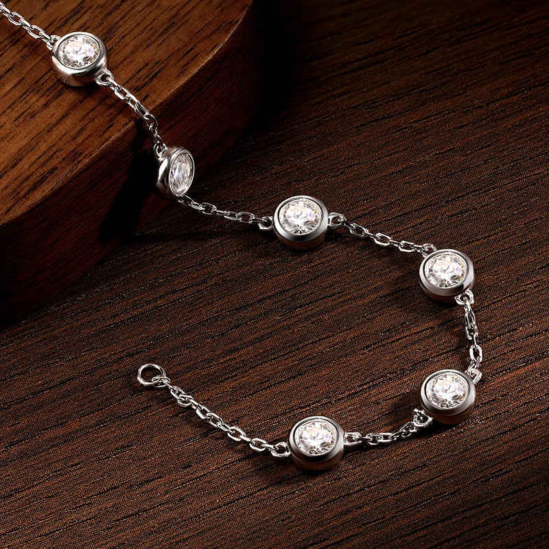 Delicate Moissanite Diamond Bracelet-Rees Jewels-ReesJewels