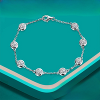 Delicate Moissanite Diamond Bracelet-Rees Jewels-ReesJewels