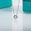 Delicate Moissanite Diamond Pendant Necklace-Rees Jewels-ReesJewels