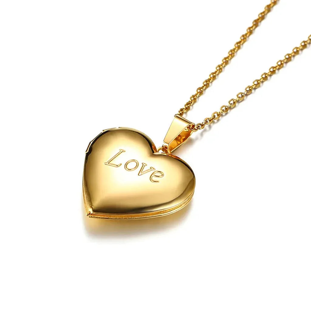 Delicate Photo Frame Promise Love Pendant Necklaces