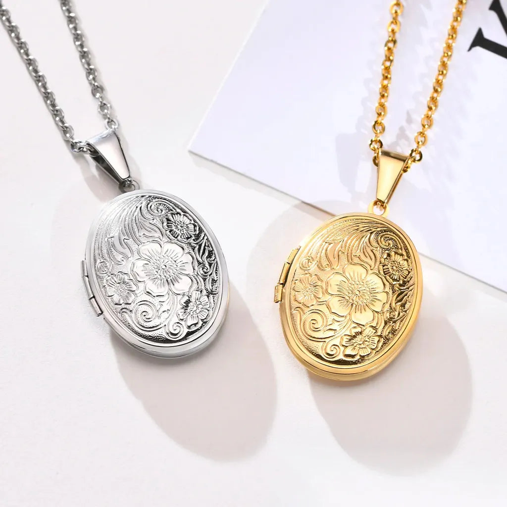Delicate Photo Frame Promise Love Pendant Necklaces