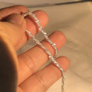 Delicate Shiny 925 Sterling Silver Chain Bracelet-My Store-Silver-ReesJewels