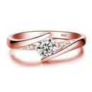 Delicate Small Zirconia Stone Solitaire Ring-Rees Jewels-ReesJewels