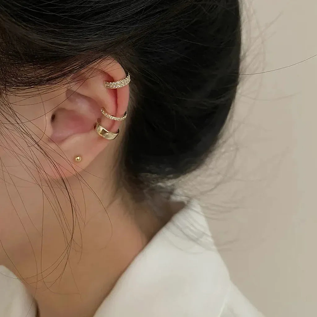 Delicate Zirconia Clip Earring Set-ReesJewels-ReesJewels