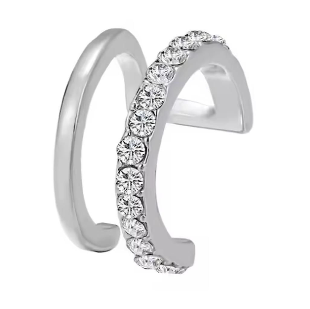 Delicate Zirconia Cute Clip Earring-ReesJewels-ReesJewels
