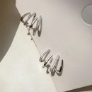 Designer Irregular Layered Earrings-ReesJewels-Silver-ReesJewels