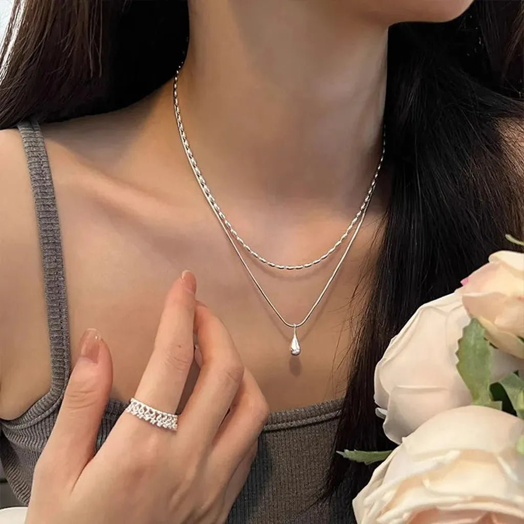 Double Layer Exquisite Geometric Shape Necklace-My Store-ReesJewels