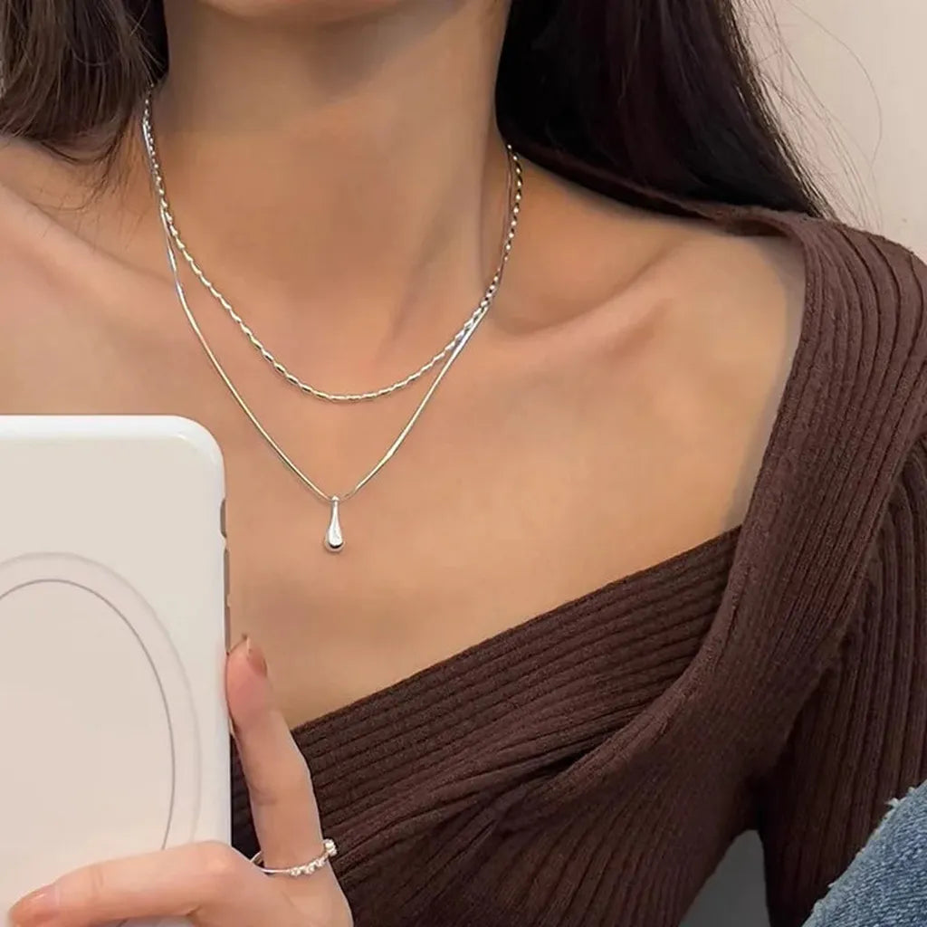 Double Layer Exquisite Geometric Shape Necklace-My Store-ReesJewels