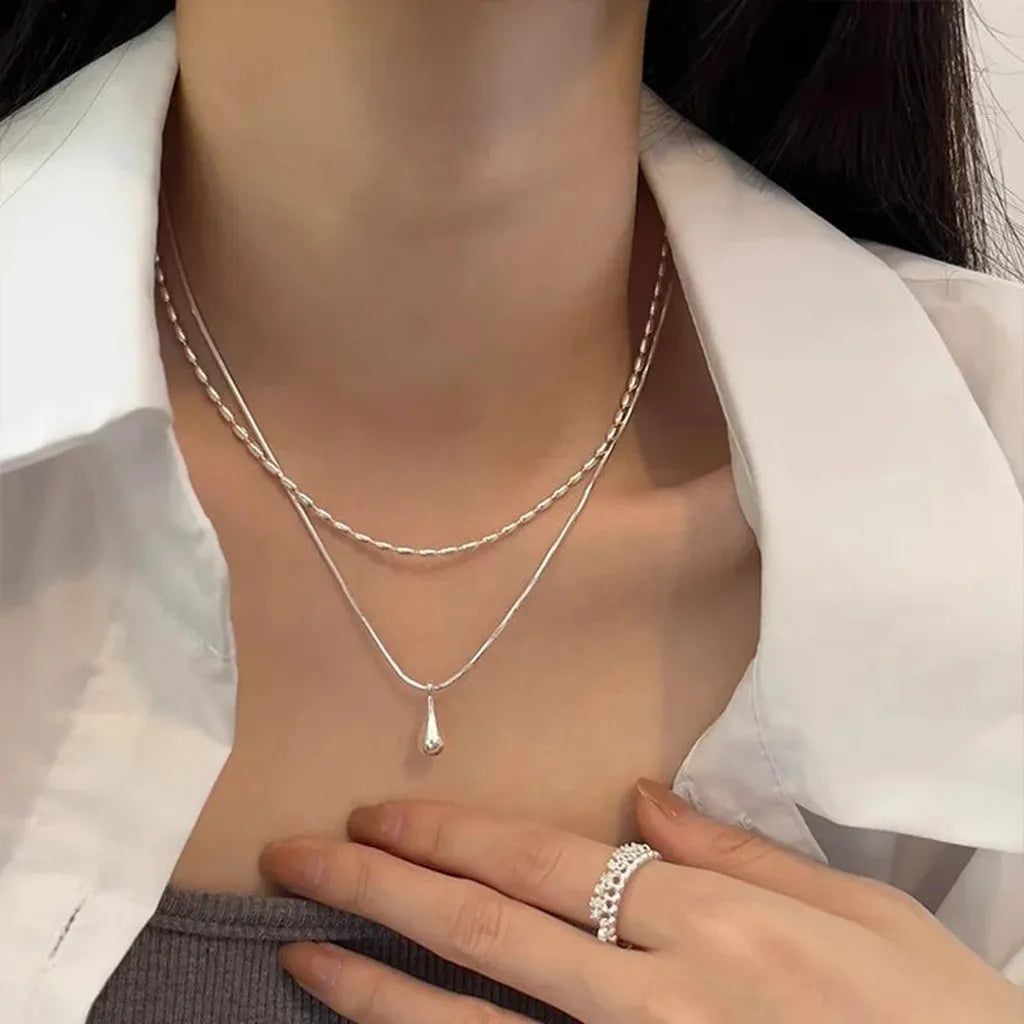 Double Layer Exquisite Geometric Shape Necklace