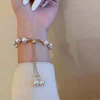 Elegant Baroque Imitation Pearl Charm Bracelet-ReesJewels-ReesJewels
