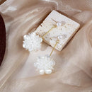 Elegant Floral Petal Drop White Earrings-Rees Jewels-ReesJewels