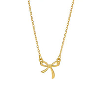 Elegant Golden Bowknot Lucky Necklace-ReesJewels-ReesJewels