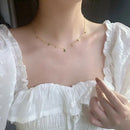 Elegant Green Zirconia Drop Charm Necklace-My Store-ReesJewels