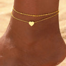 Elegant Layered Chain Delicate Anklet-ReesJewels-ReesJewels