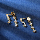 Elegant Moissanite Diamond Charm Drop Earrings-Rees Jewels-ReesJewels