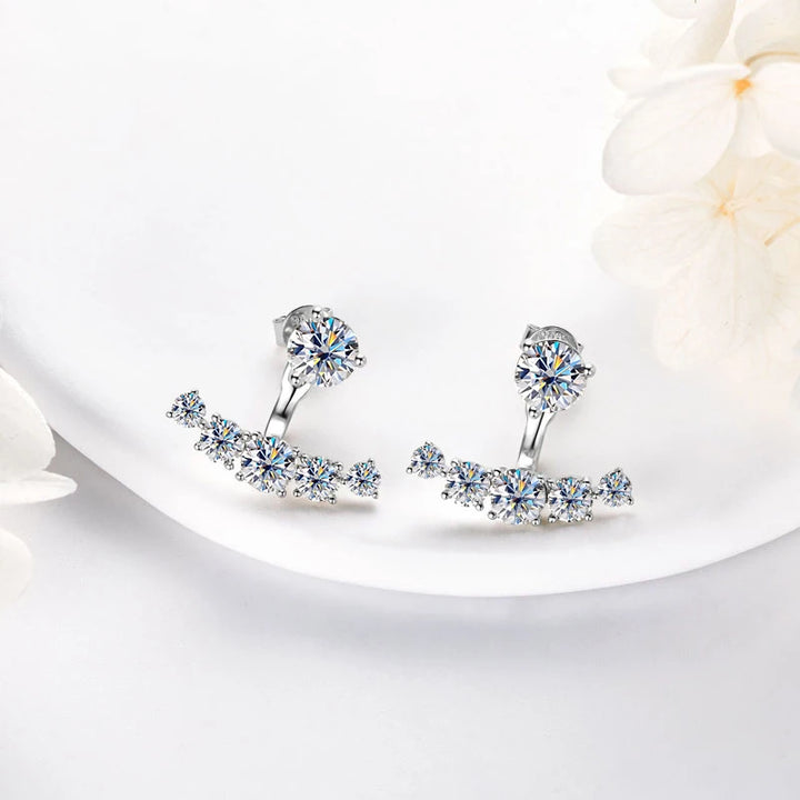 Elegant Moissanite Diamond Stud Earrings