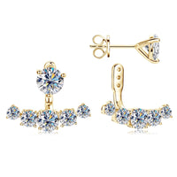 Elegant Moissanite Diamond Stud Earrings-Rees Jewels-ReesJewels