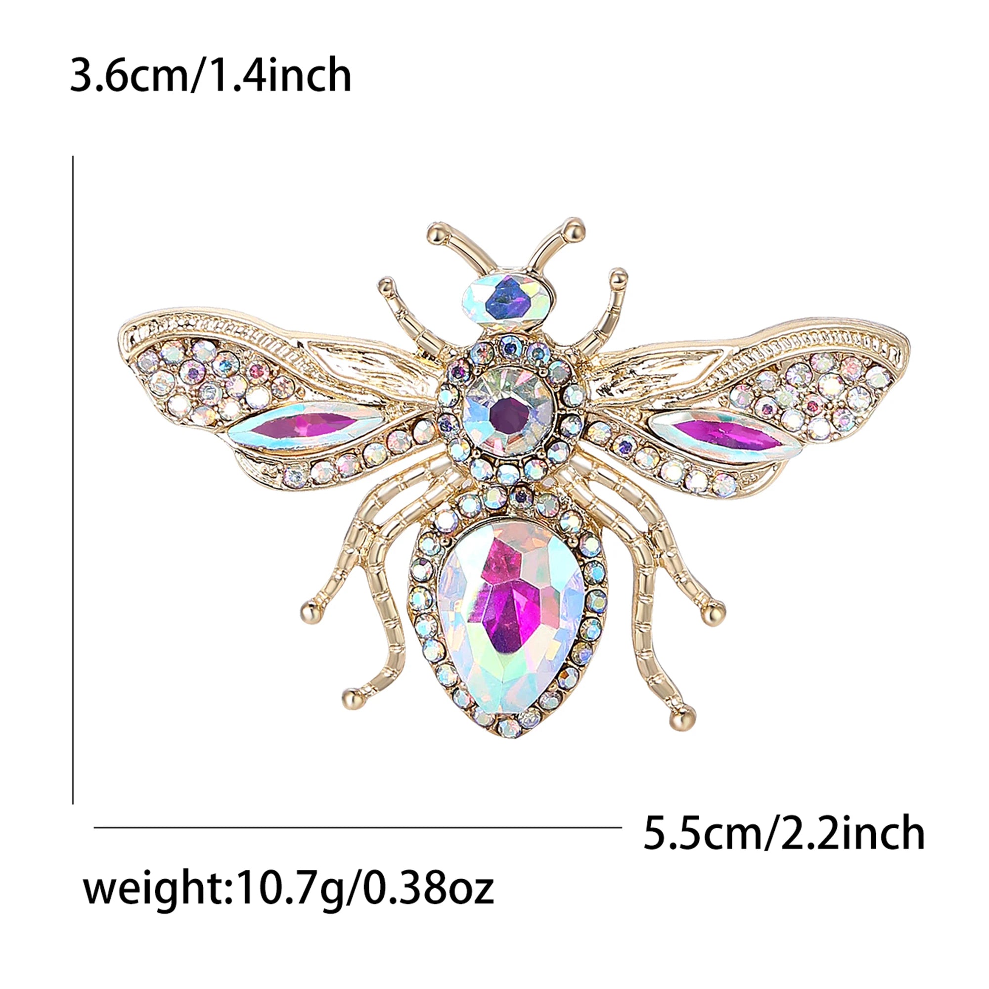 Elegant Partywear Rhinestone Fly Brooche-Rees Jewels-ReesJewels