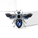 Elegant Partywear Rhinestone Fly Brooche-Rees Jewels-Blue-ReesJewels