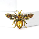 Elegant Partywear Rhinestone Fly Brooche-Rees Jewels-Golden-ReesJewels