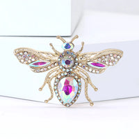 Elegant Partywear Rhinestone Fly Brooche-Rees Jewels-Silver-ReesJewels