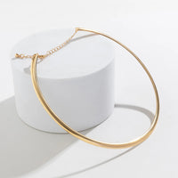 Elegant Simple Chunky Circle Choker Necklace-Rees Jewels-ReesJewels