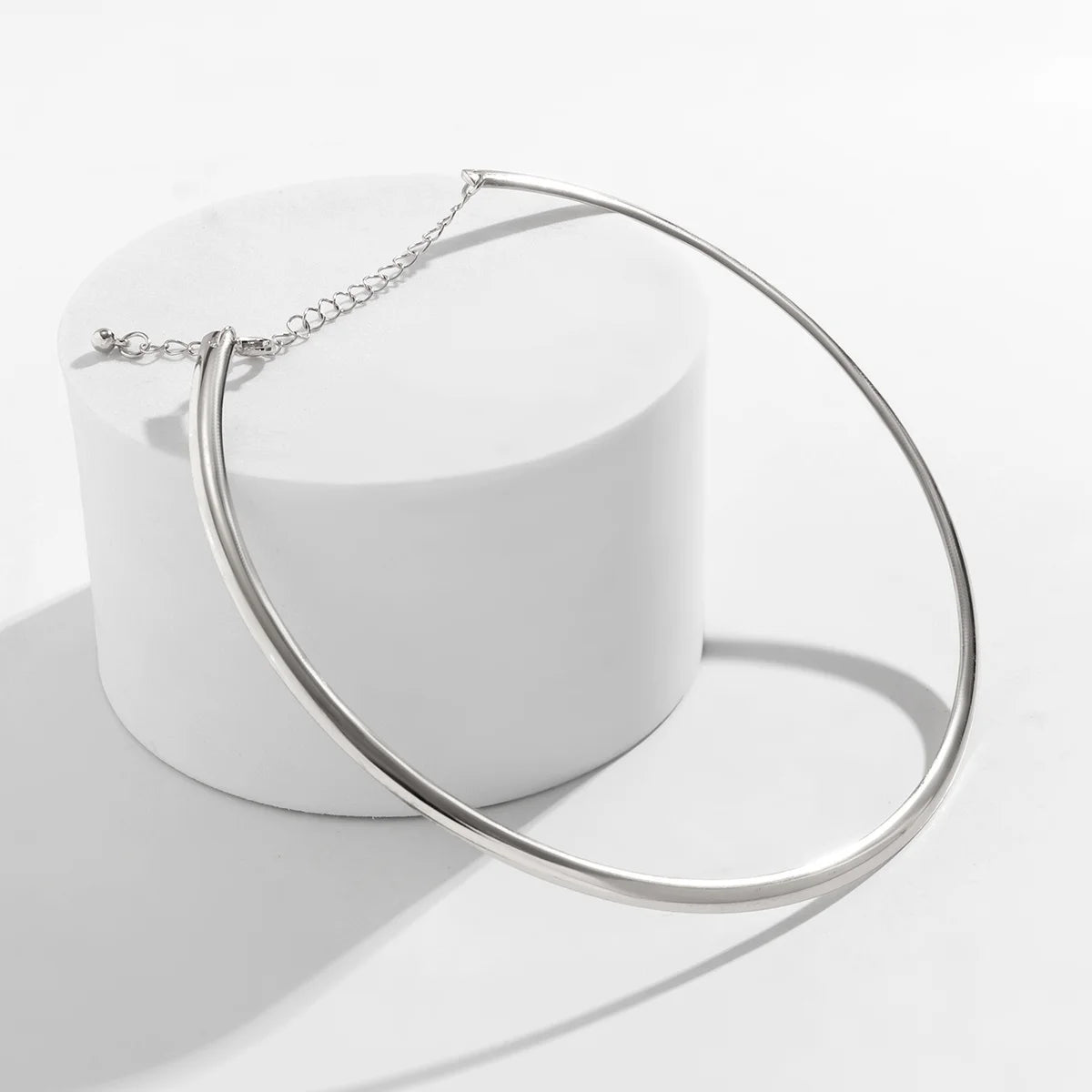 Elegant Simple Chunky Circle Choker Necklace-Rees Jewels-ReesJewels