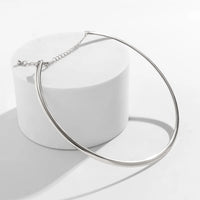 Elegant Simple Chunky Circle Choker Necklace-Rees Jewels-ReesJewels