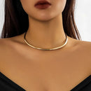 Elegant Simple Chunky Circle Choker Necklace-Rees Jewels-ReesJewels