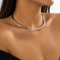 Elegant Simple Chunky Circle Choker Necklace-Rees Jewels-ReesJewels