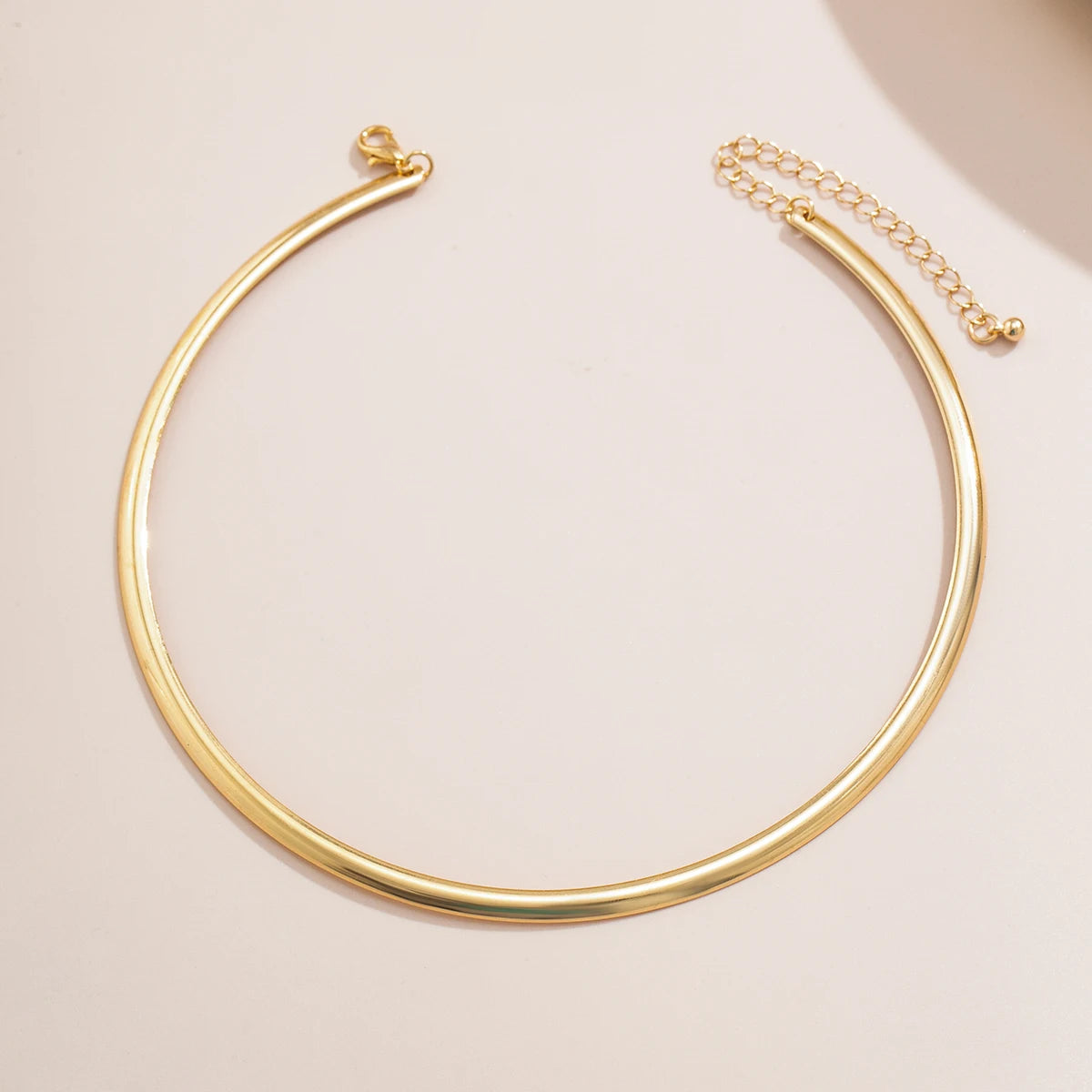 Elegant Simple Chunky Circle Choker Necklace-Rees Jewels-ReesJewels
