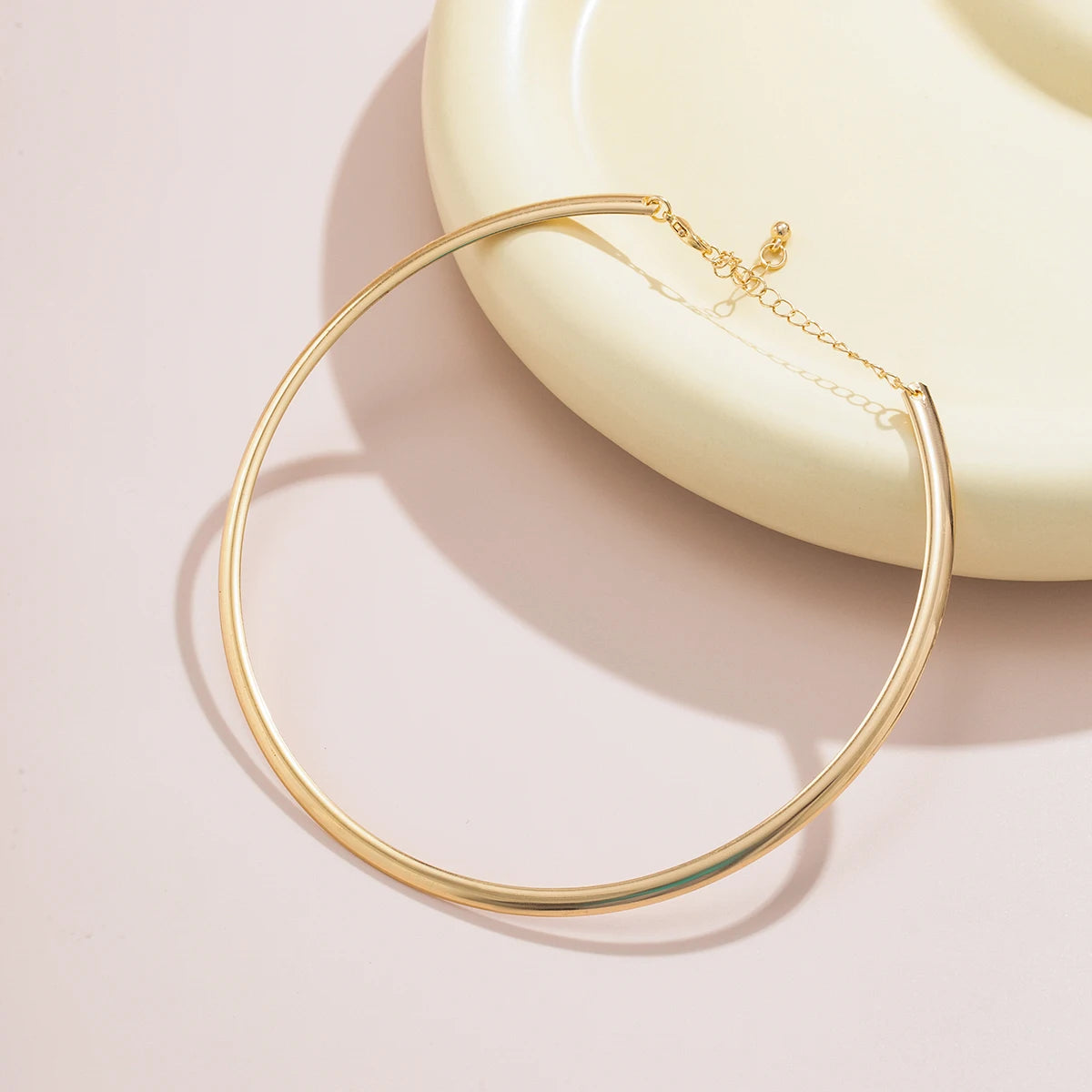 Elegant Simple Chunky Circle Choker Necklace-Rees Jewels-ReesJewels