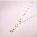 Elegant Stars Zirconia Charm Choker Necklace-ReesJewels-ReesJewels