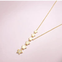 Elegant Stars Zirconia Charm Choker Necklace-ReesJewels-ReesJewels