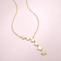 Elegant Stars Zirconia Charm Choker Necklace-ReesJewels-ReesJewels