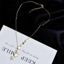 Elegant Stars Zirconia Charm Choker Necklace-ReesJewels-ReesJewels