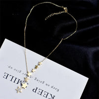 Elegant Stars Zirconia Charm Choker Necklace-ReesJewels-ReesJewels